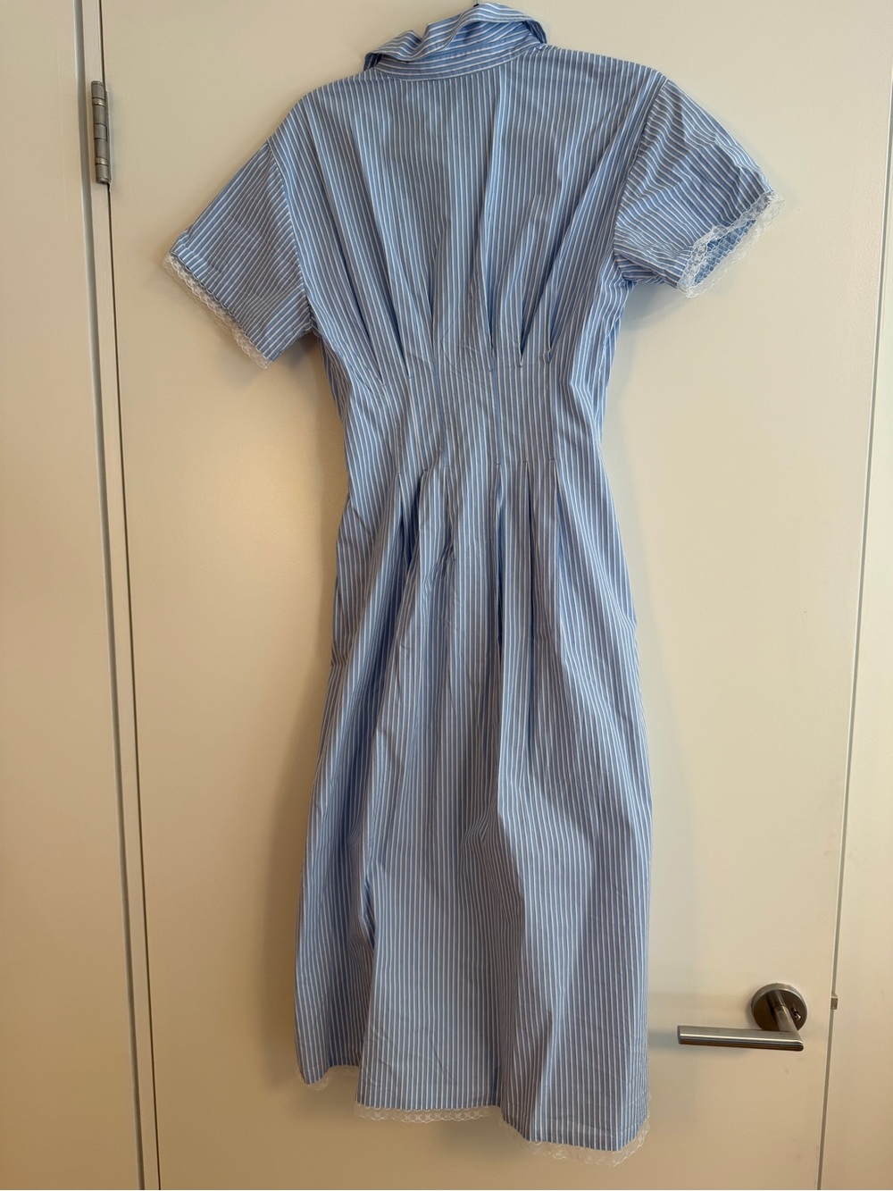 J. Crew Light Blue and White Stripe Maxi Shirtdress size 2 - Picture 2 of 3